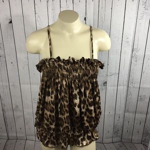 Twentyone Spaghetti Strap Leopard Top Stretch USA medium